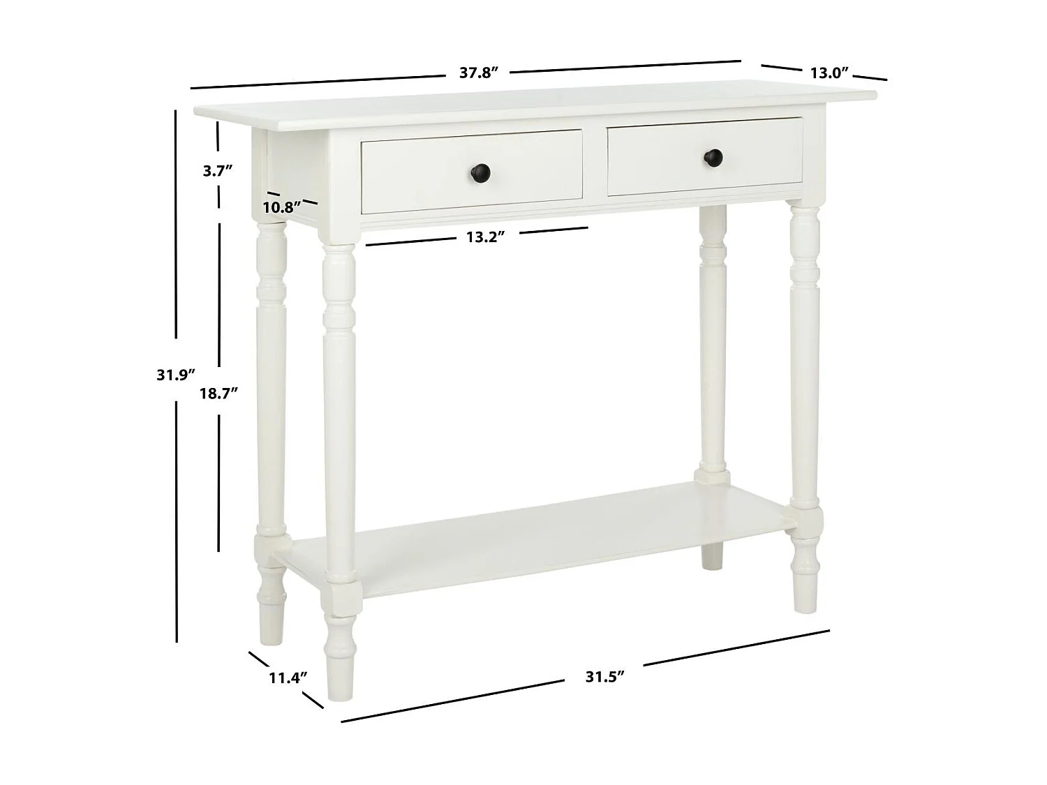 Table d'appoint Déchiré et crème 33 X 96 X 81.02 cm - Eathel