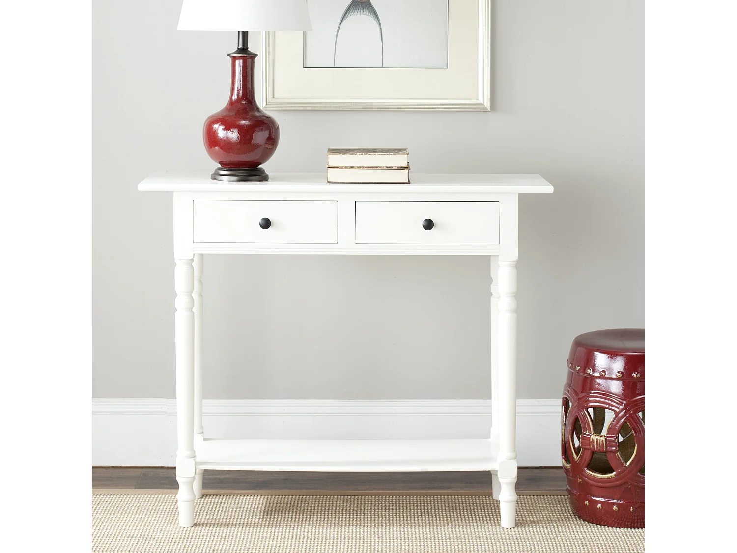 Table d'appoint Déchiré et crème 33 X 96 X 81.02 cm - Eathel