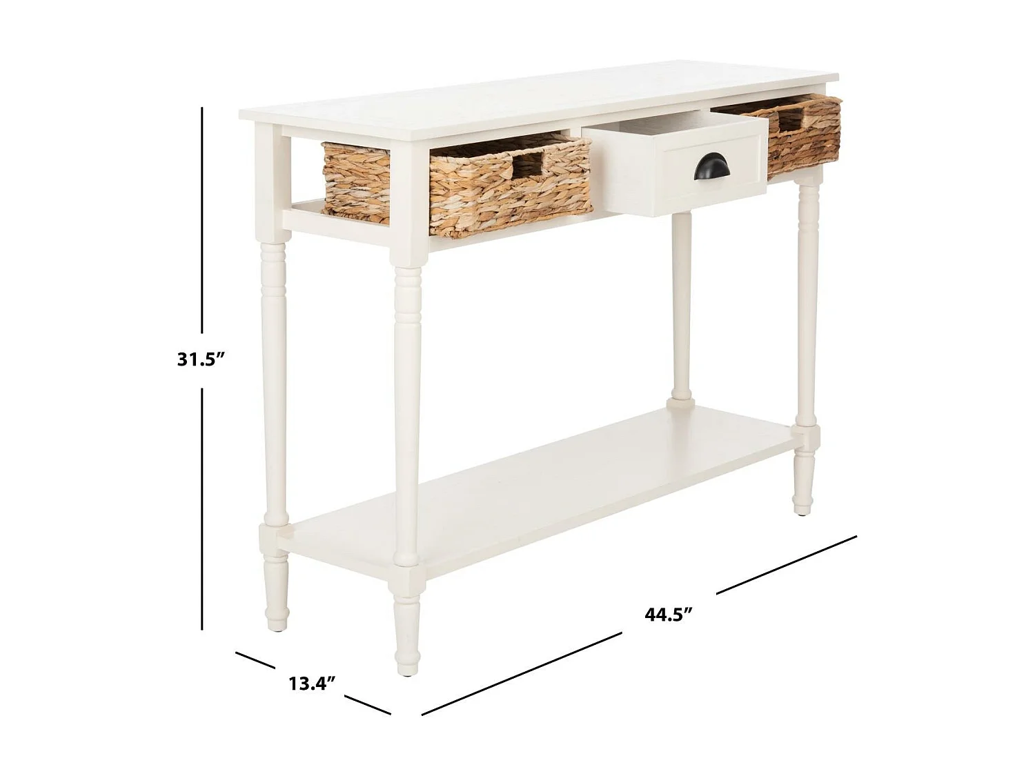 Table d'appoint Déchiré et blanc 34 X 113 X 80.01 cm - Jeane