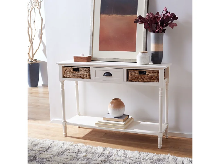 Table d'appoint Déchiré et blanc 34 X 113 X 80.01 cm - Jeane