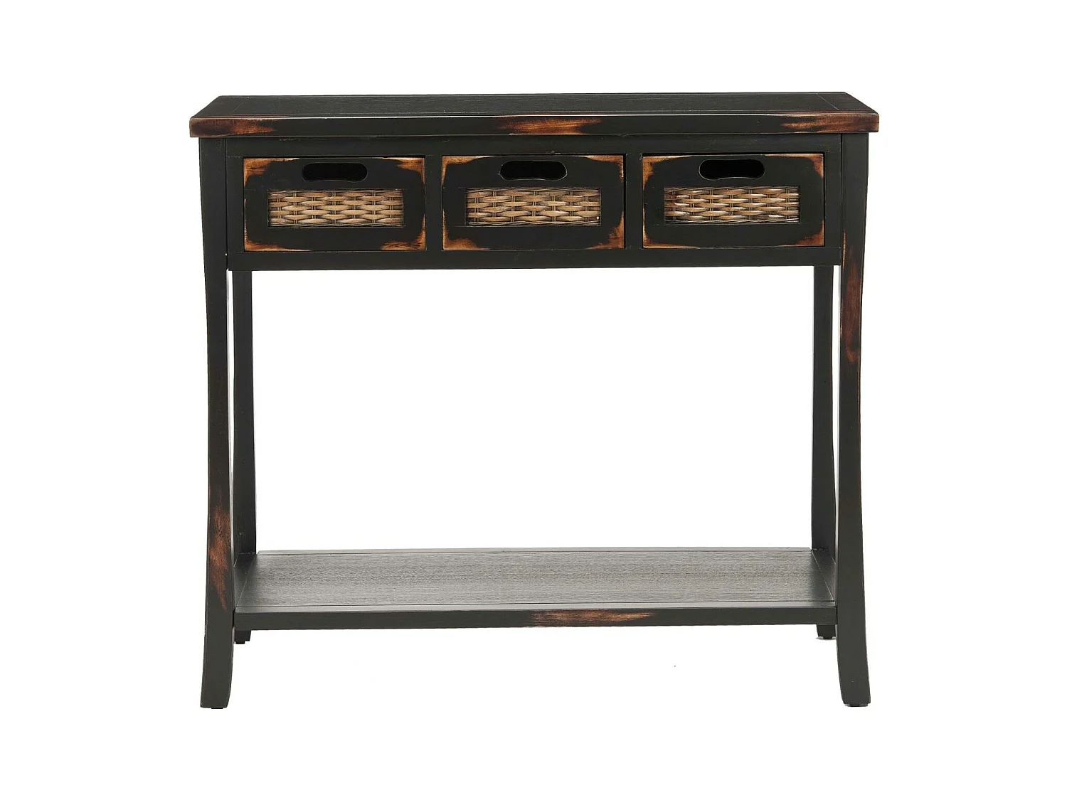 Table d'appoint Distressed & Black 36 X 86 X 76.2 cm - Laverna