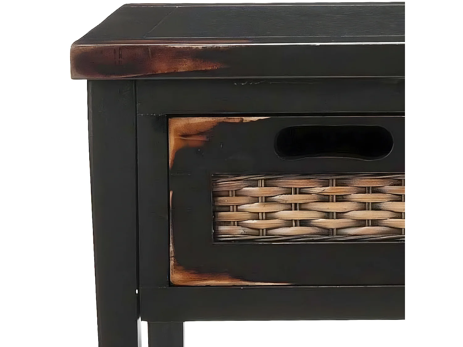 Table d'appoint Distressed & Black 36 X 86 X 76.2 cm - Laverna