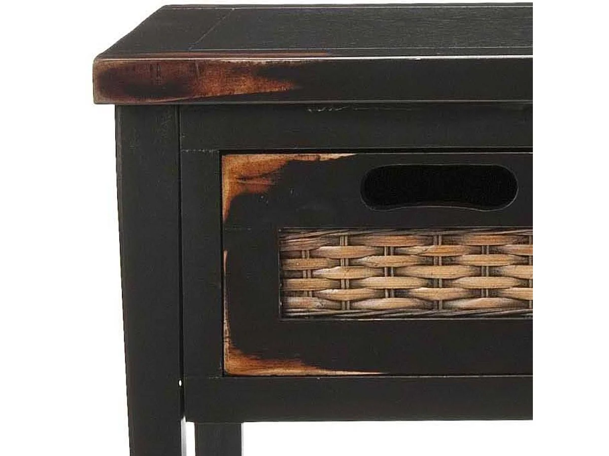 Table d'appoint Distressed & Black 36 X 86 X 76.2 cm - Laverna