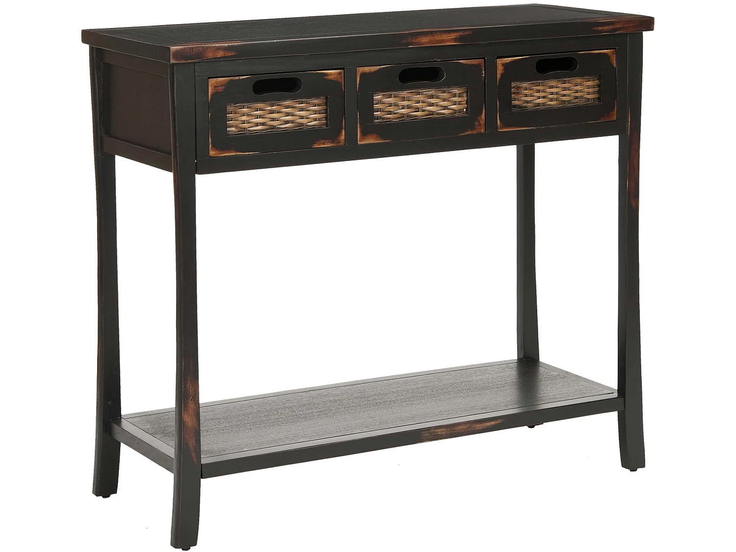 Table d'appoint Distressed & Black 36 X 86 X 76.2 cm - Laverna