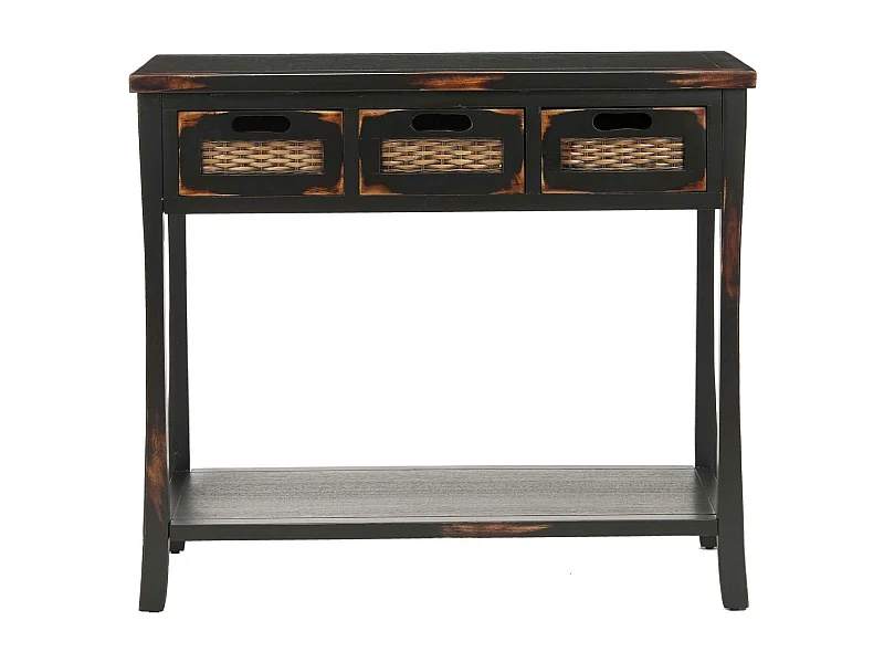 Table d'appoint Distressed & Black 36 X 86 X 76.2 cm - Laverna