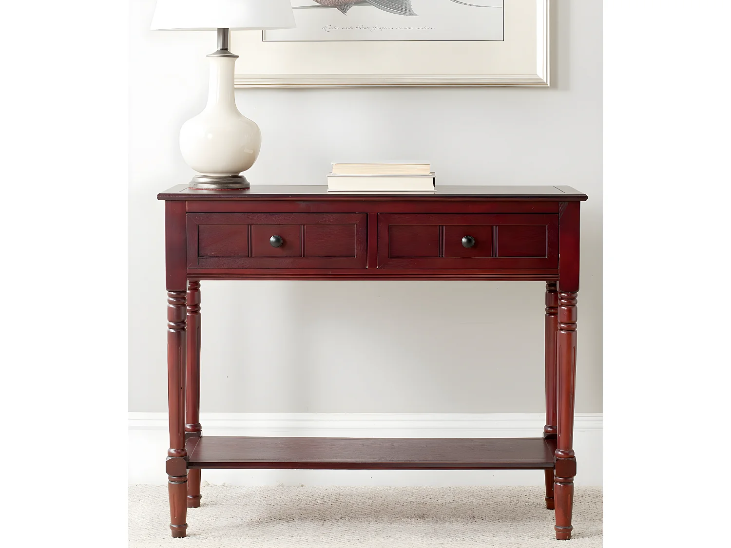 Table d'appoint Cerise foncée 35 X 91 X 74.93 cm - Margarite