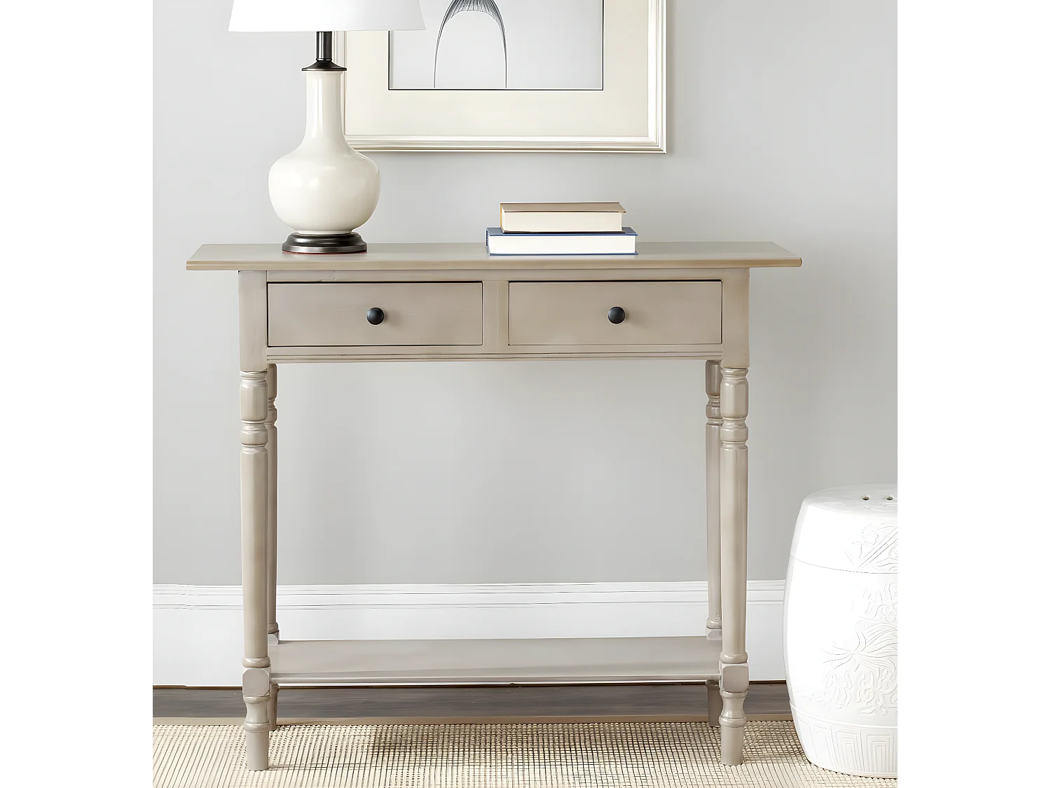 Table d'appoint Gris Vintage 33 X 96 X 81.02 cm - Eathel