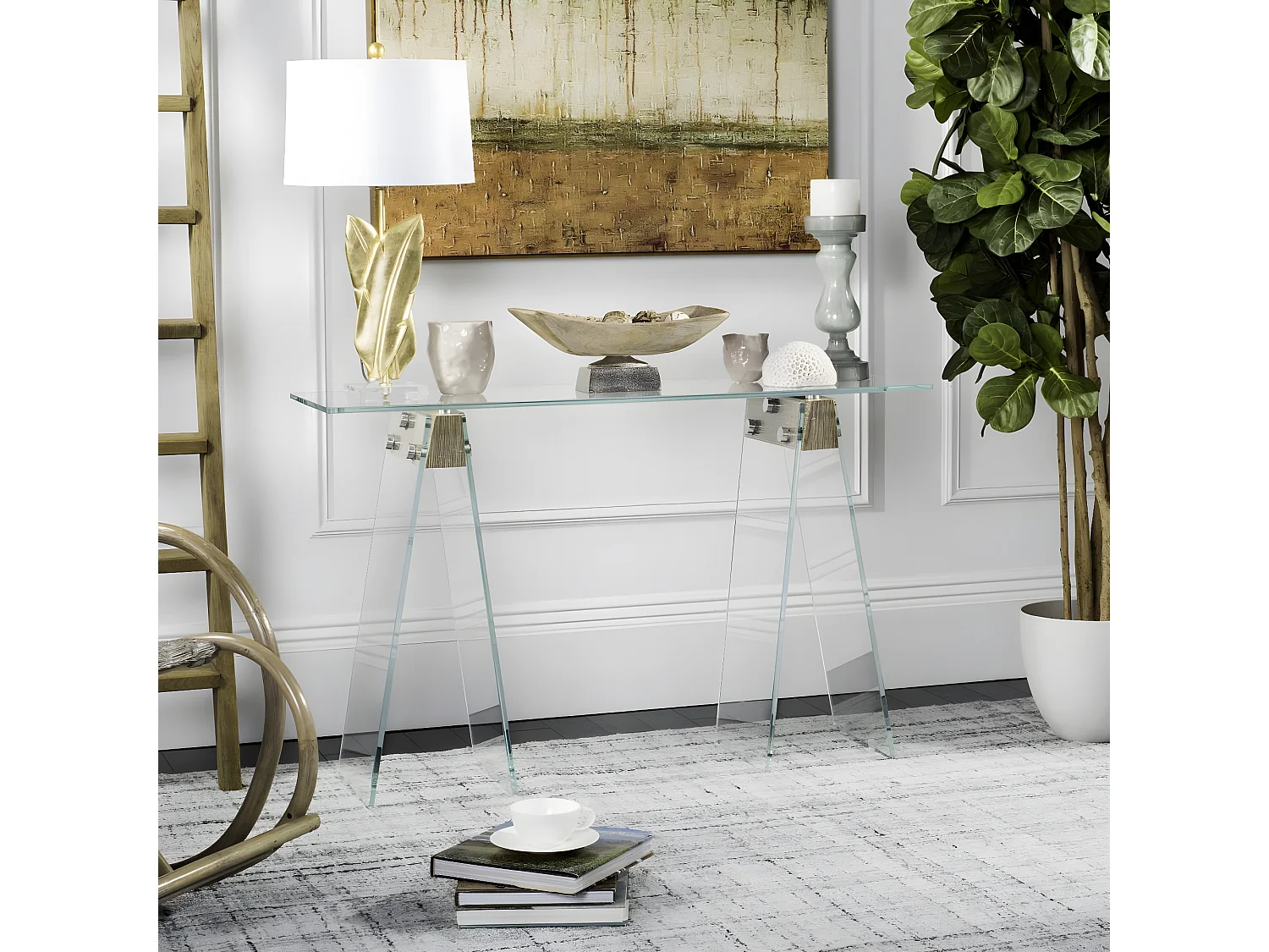 Table d'appoint Transparent 40 X 120 X 75.94 cm - Angele