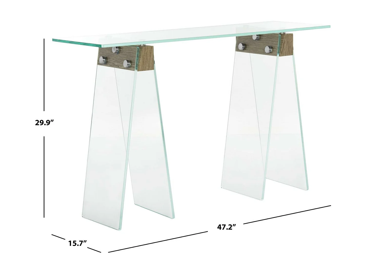 Table d'appoint Transparent 40 X 120 X 75.94 cm - Angele