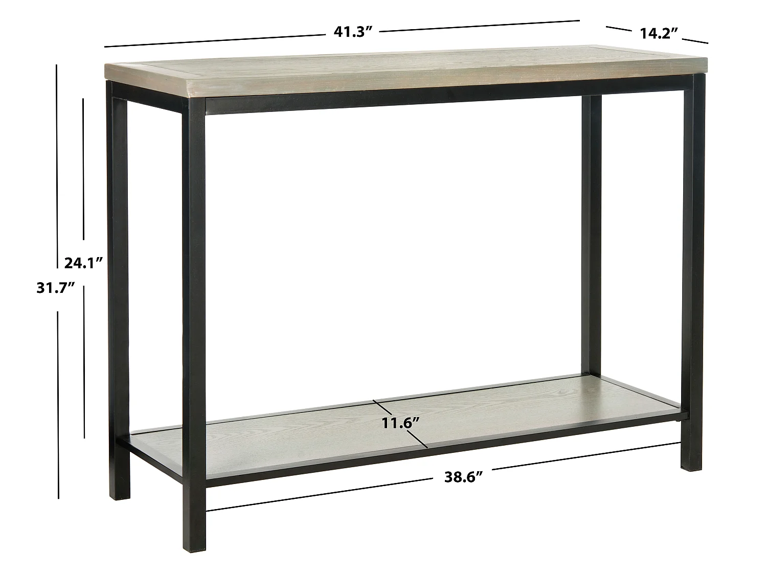 Console gris 105 x 35 x 80 cm - Dennis