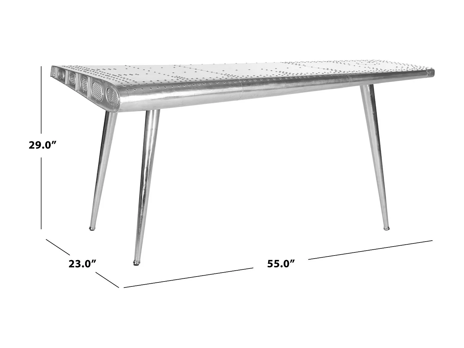 Table d'appoint Argent 58 X 140 X 73.66 cm - Monnie