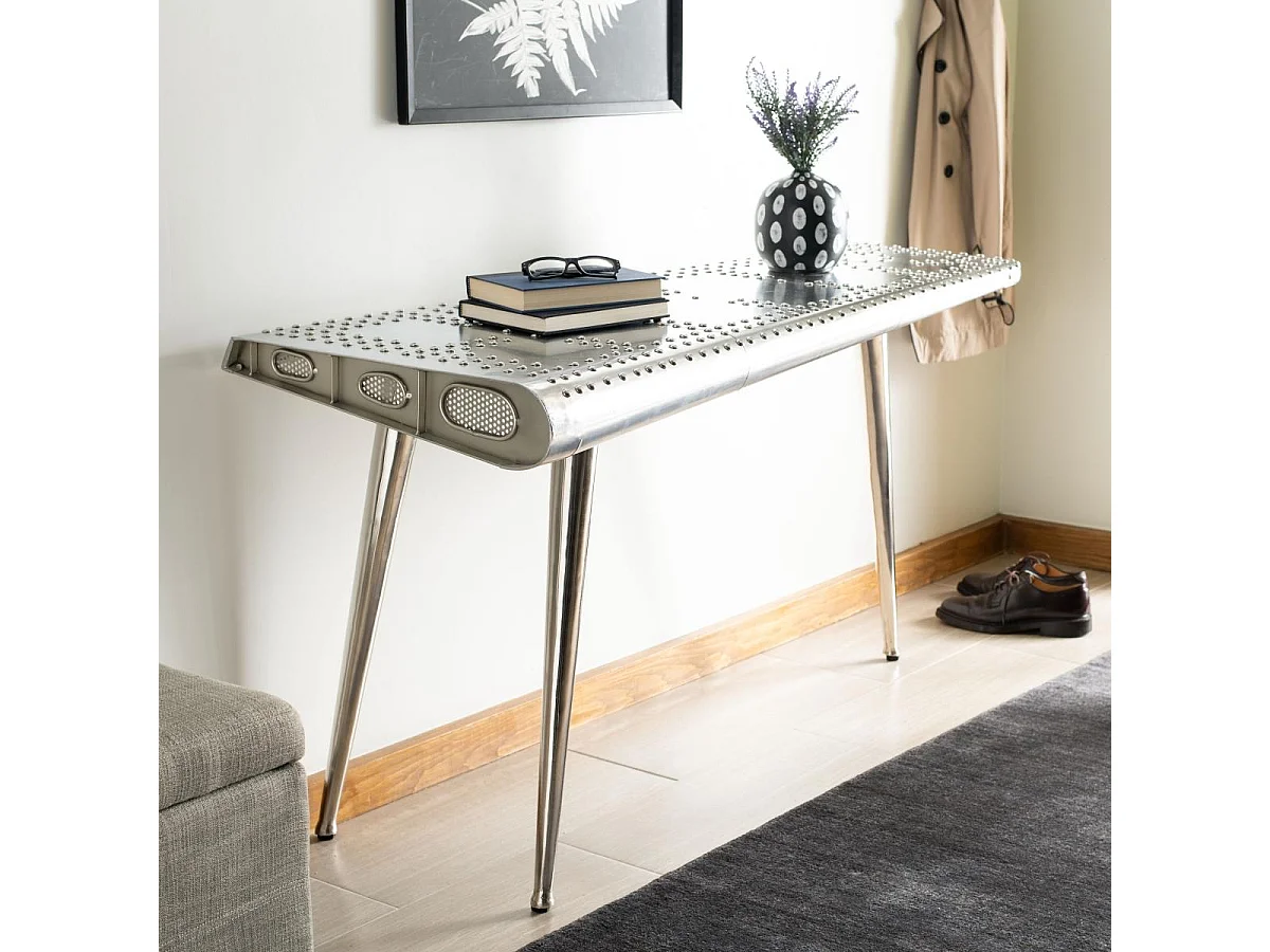 Table d'appoint Argent 58 X 140 X 73.66 cm - Monnie