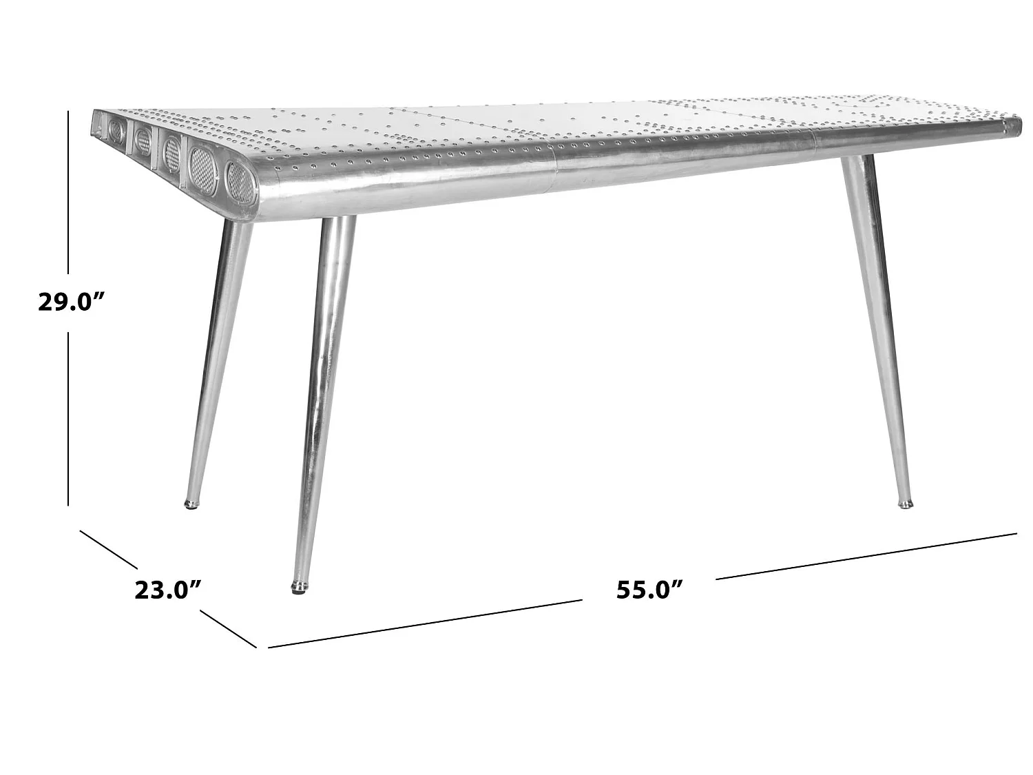 Table d'appoint Argent 58 X 140 X 73.66 cm - Monnie