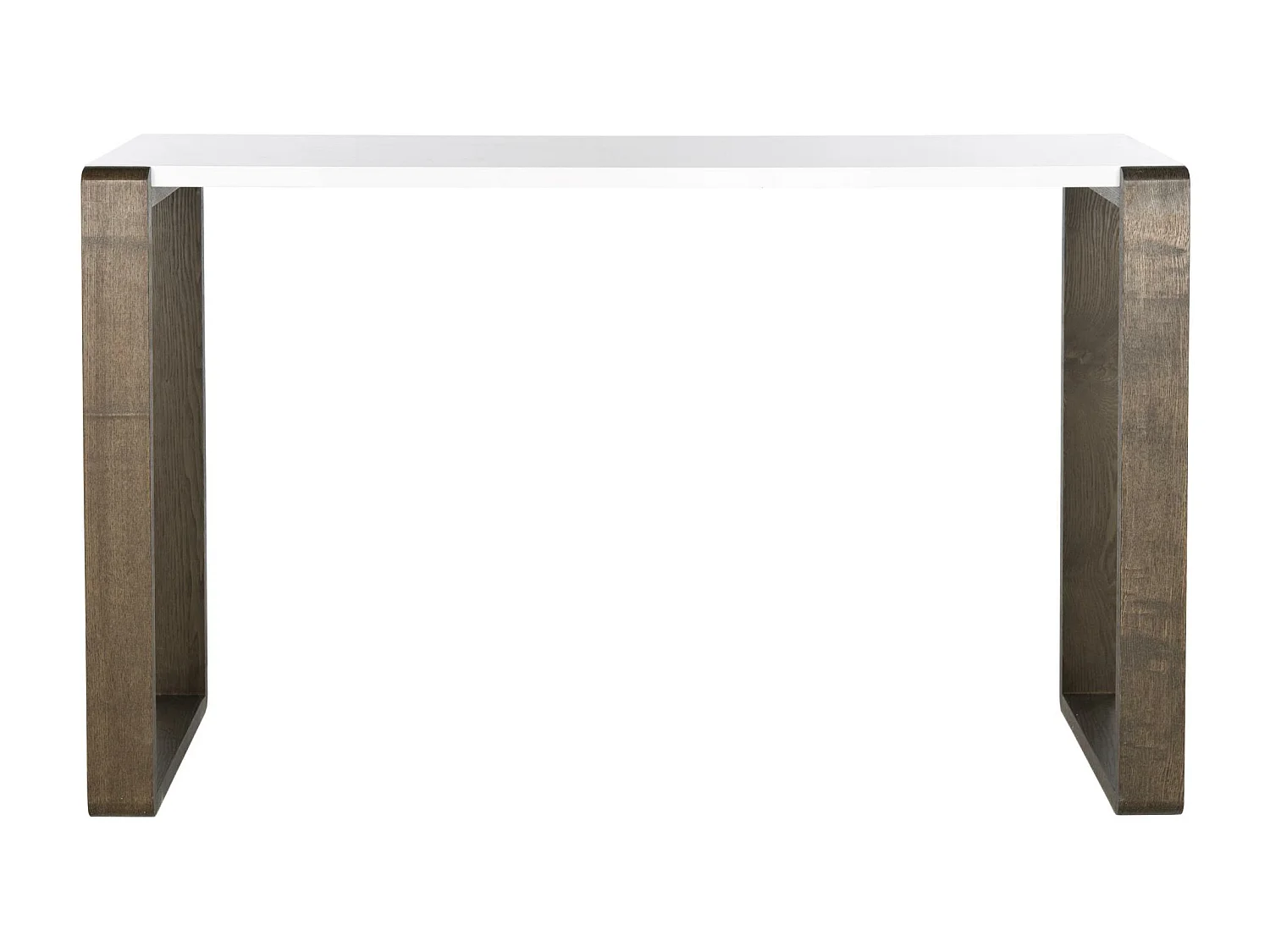 Table d'appoint Blanc & Marron foncé 45 X 130 X 80.01 cm - Essa