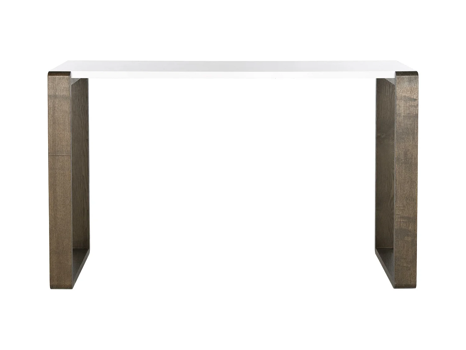 Table d'appoint Blanc & Marron foncé 45 X 130 X 80.01 cm - Essa