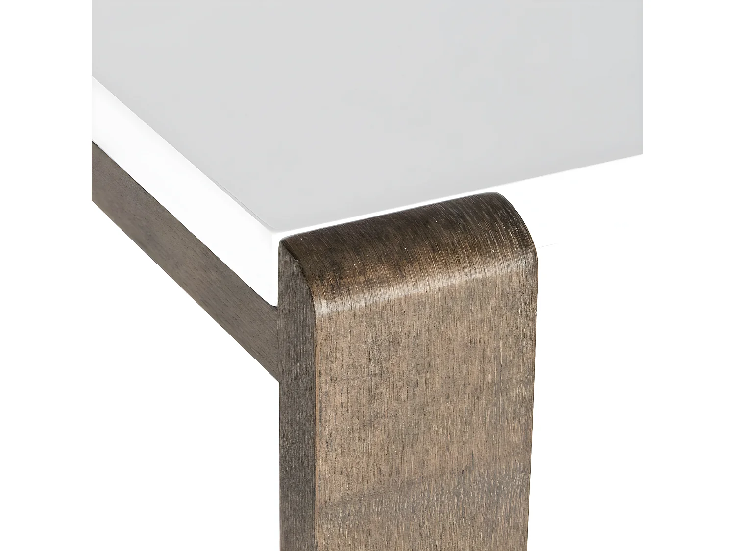 Table d'appoint Blanc & Marron foncé 45 X 130 X 80.01 cm - Essa