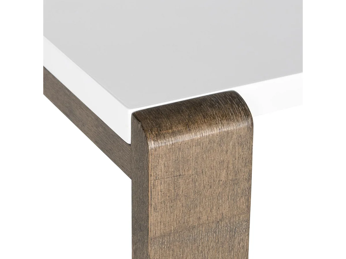 Table d'appoint Blanc & Marron foncé 45 X 130 X 80.01 cm - Essa
