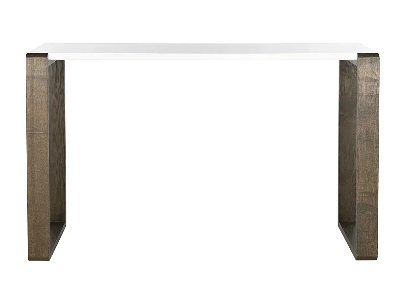 Table d'appoint Blanc & Marron foncé 45 X 130 X 80.01 cm - Essa