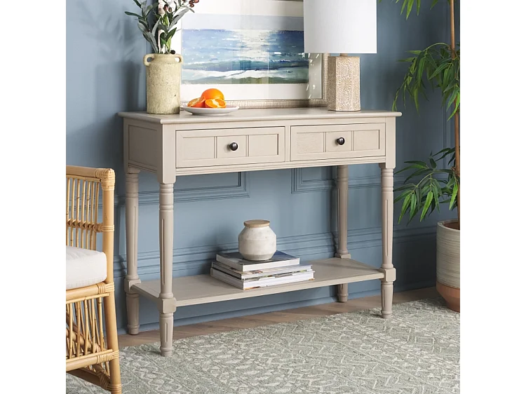 Table d'appoint Gris Vintage 35 X 91 X 74.93 cm - Margarite