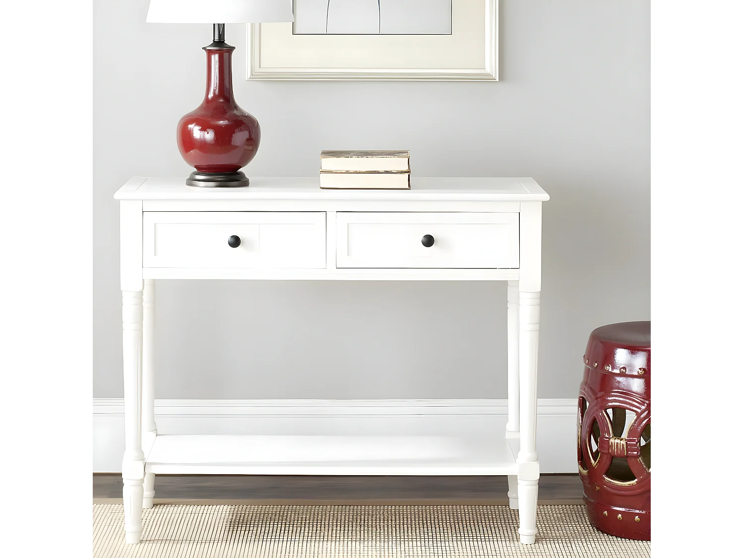 Table d'appoint Déchiré et crème 35 X 91 X 74.93 cm - Margarite