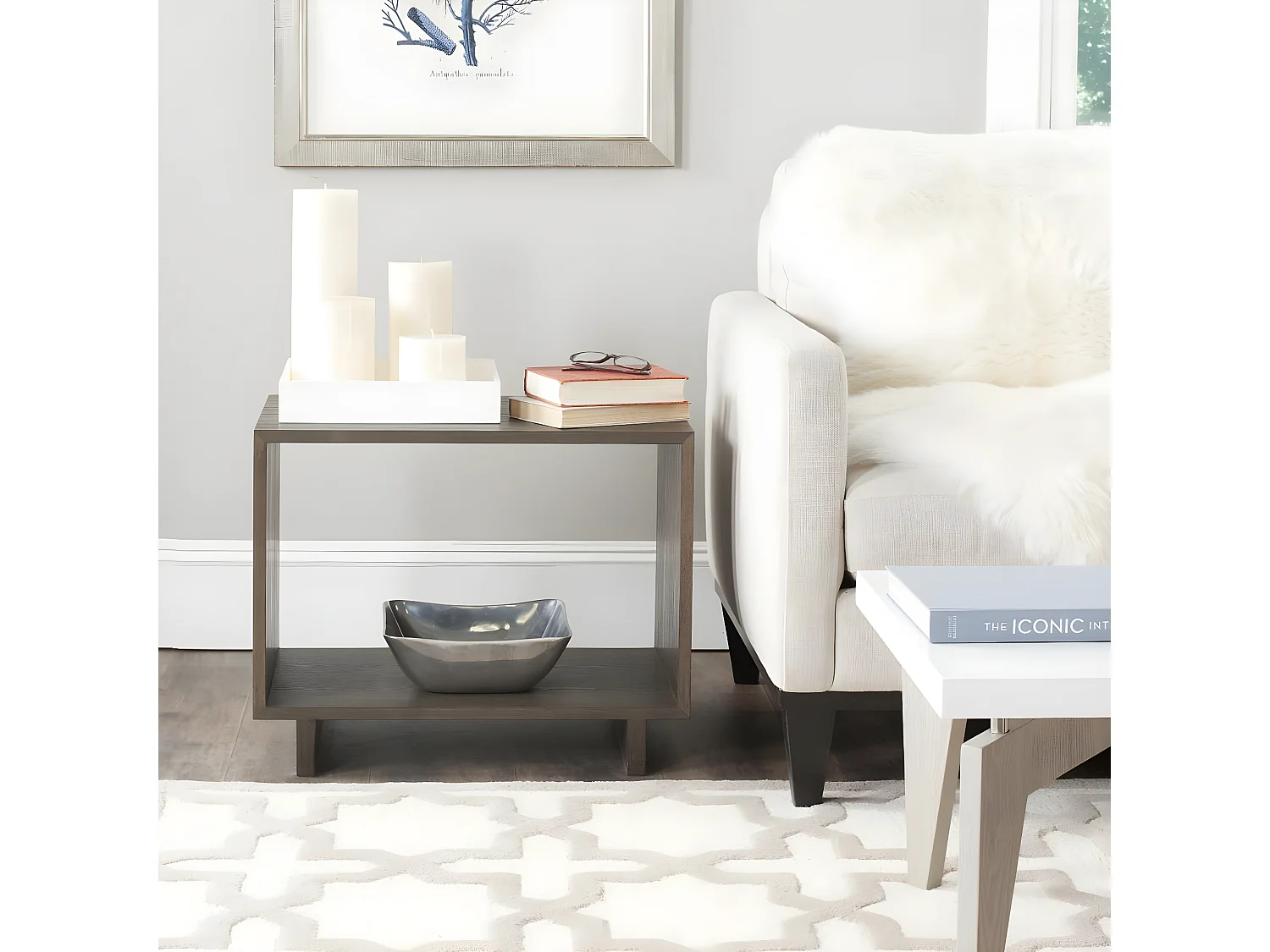 Table d'appoint Marron foncé 59 X 39 X 48 cm - Manuelita