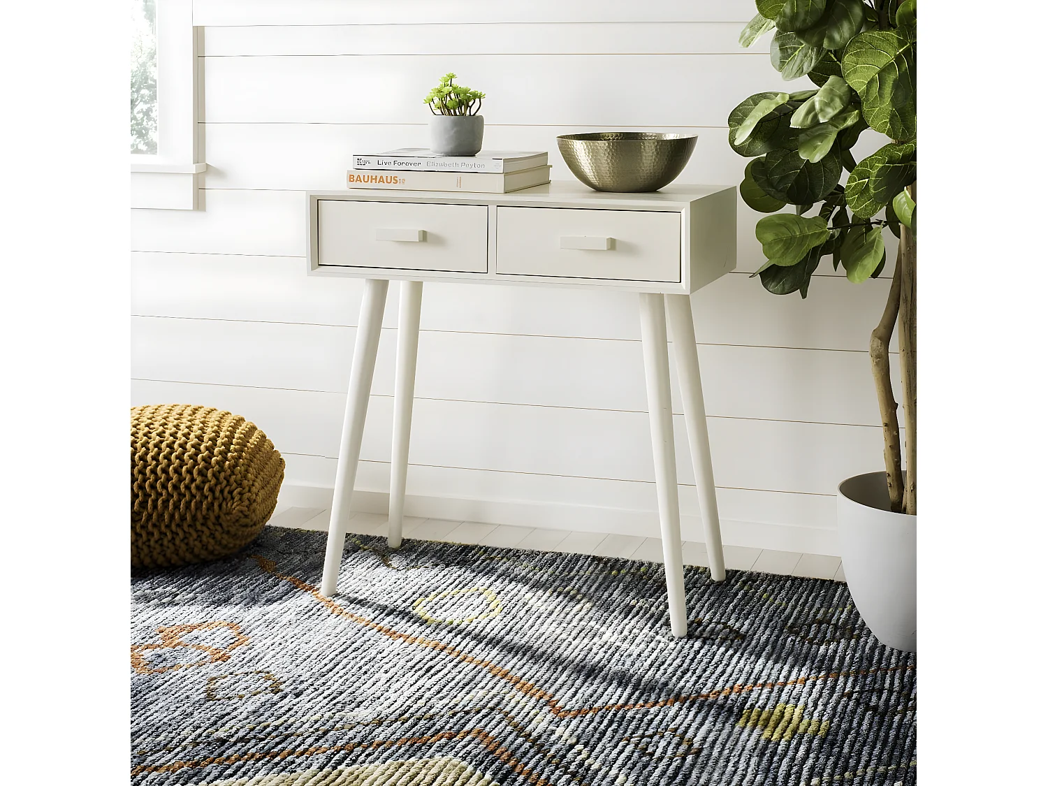 Table d'appoint Antique & Blanc 35 X 72 X 78.23 cm - Willia