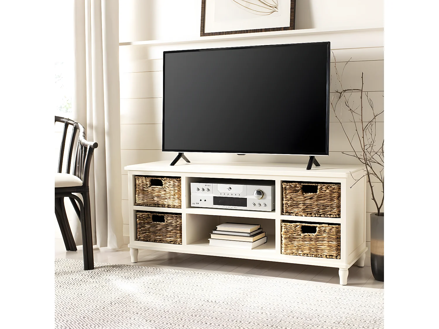 Meubles de rangement Distressed & White 40 X 120 X 51.05 cm - Oneta