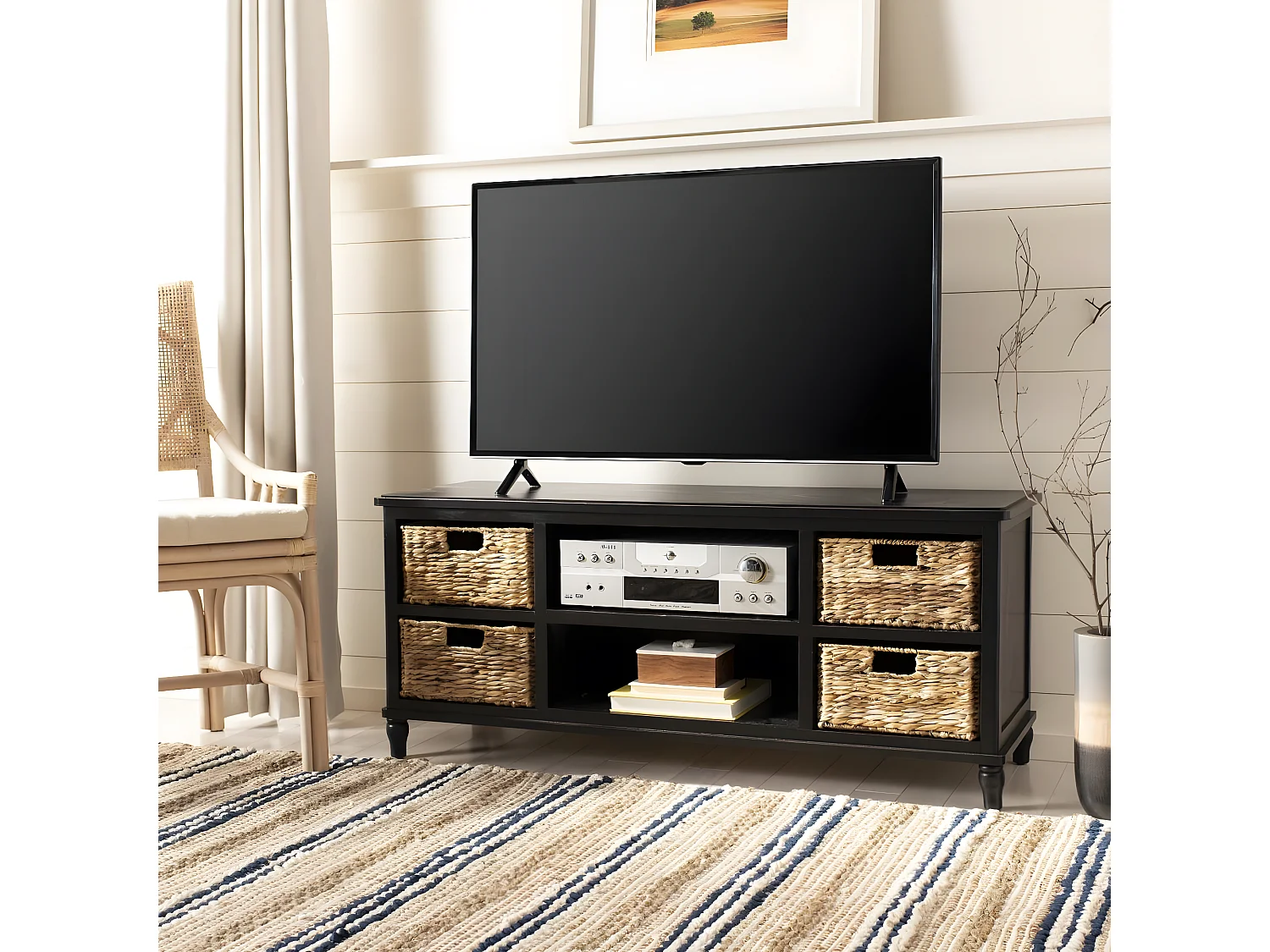 Meubles de rangement Distressed & Black 39 X 119 X 51.05 cm - Oneta