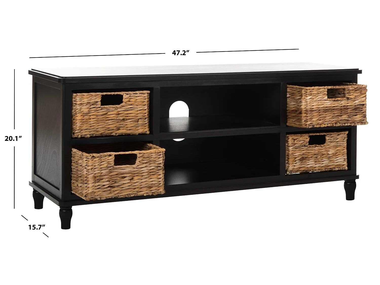 Meubles de rangement Distressed & Black 39 X 119 X 51.05 cm - Oneta