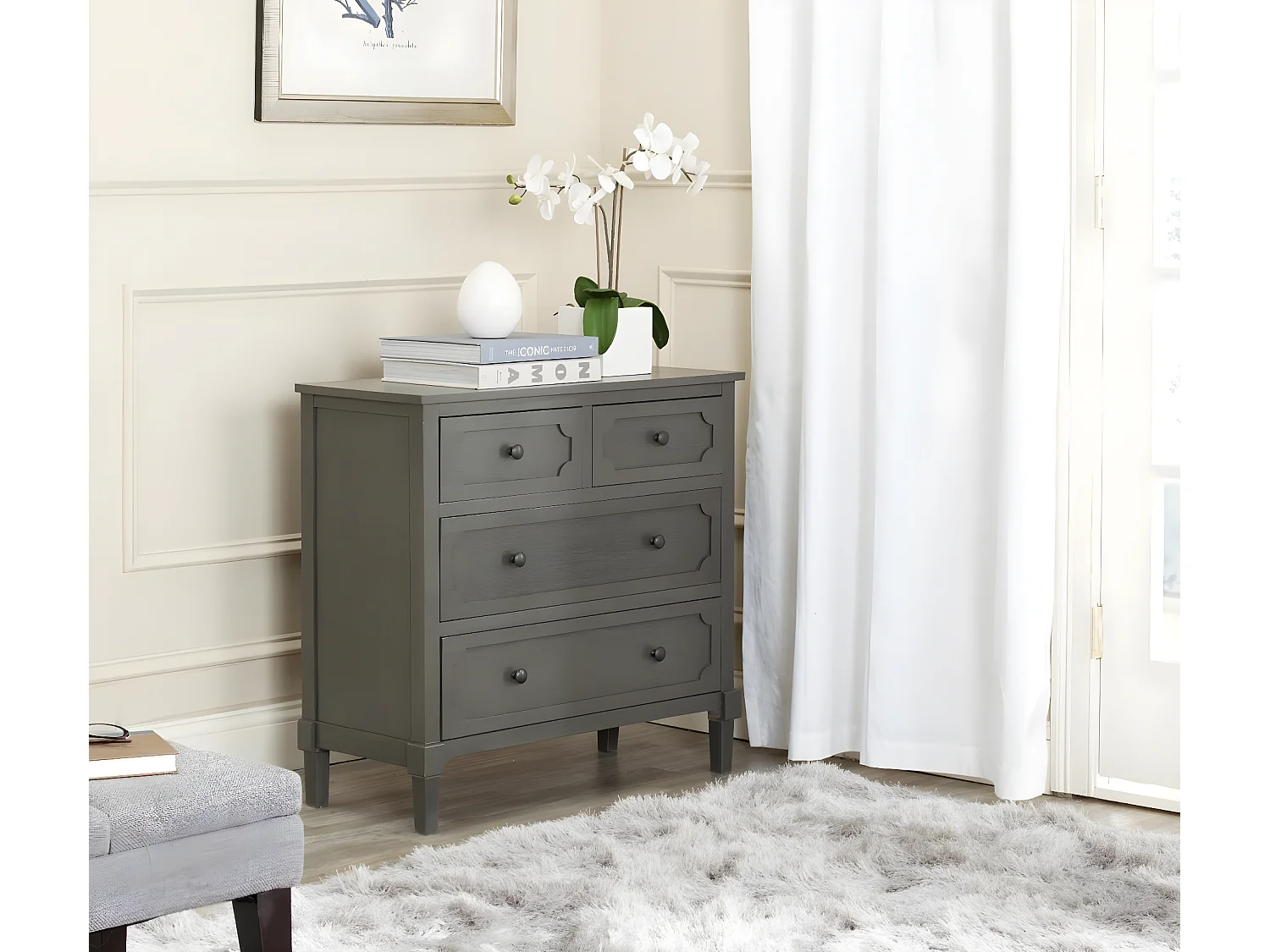 Meubles de rangement Gris 80 X 34 X 74.93 cm - Luvinia