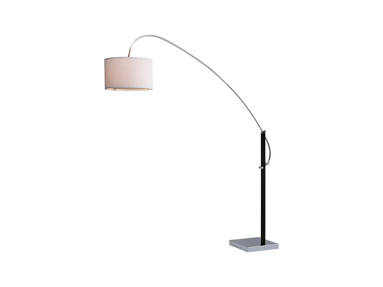 Lampadaire Chrome et noir 46 X 168 X 213.36 cm - Maebell