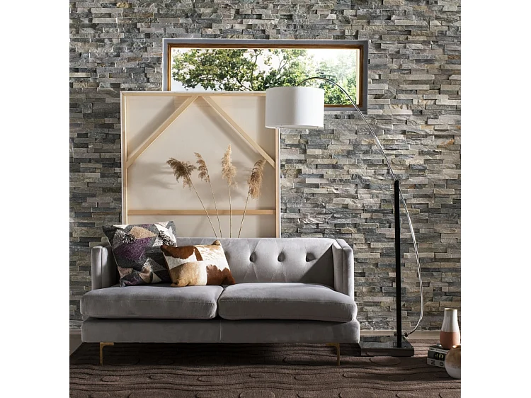 Lampadaire Chrome et noir 46 X 168 X 213.36 cm - Maebell