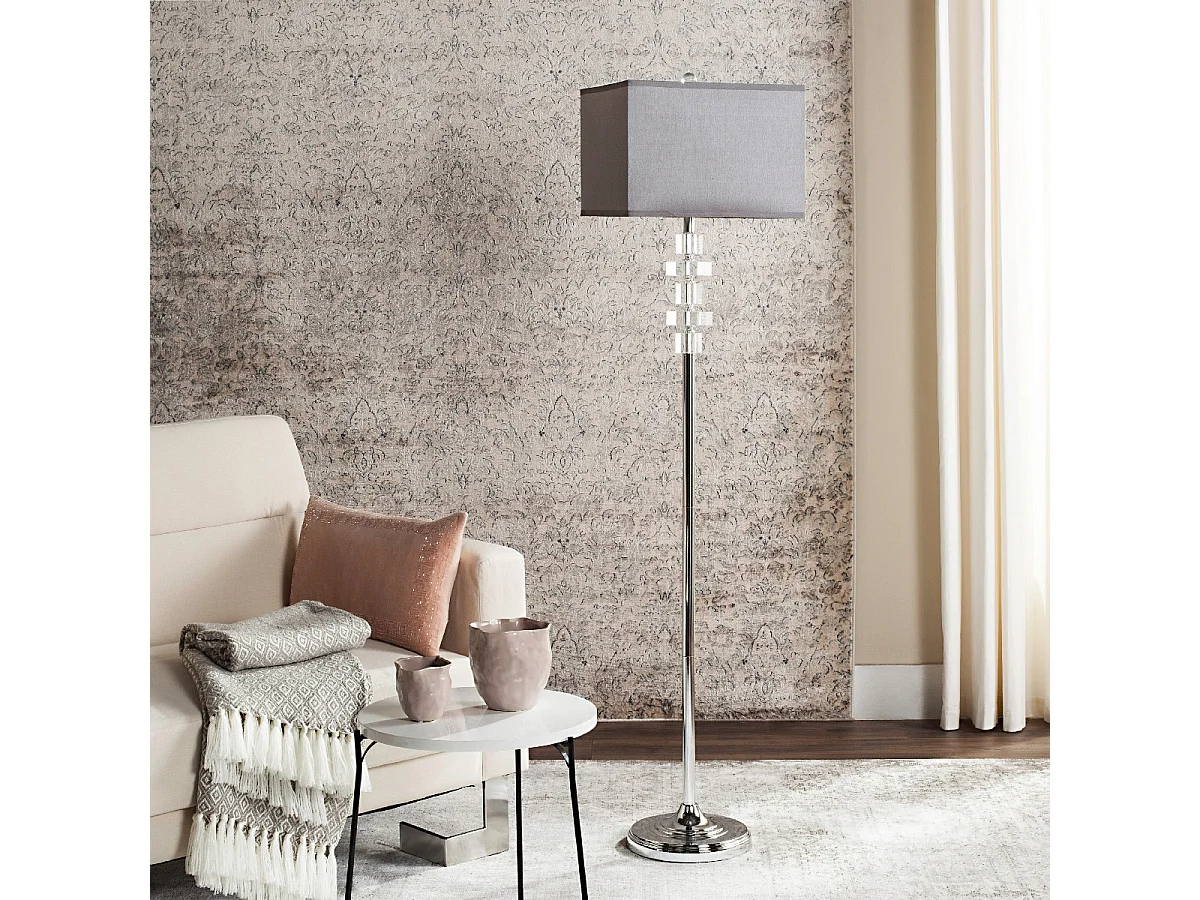 Lampadaire Transparent et chrome 36 X 36 X 153.03 cm - Yvette