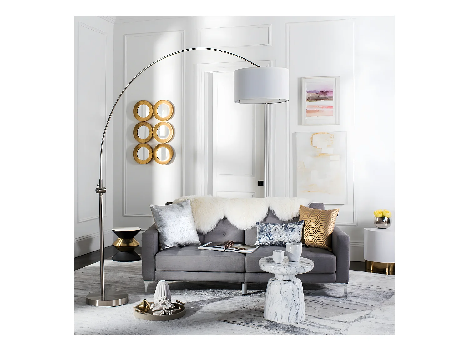 Lampadaire Nickel 46 X 183 X 218.44 cm - Vita