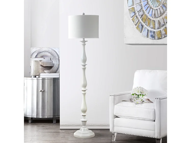 Lampe sur pied Blanc 40 x 40 x 160 cm - Bessie