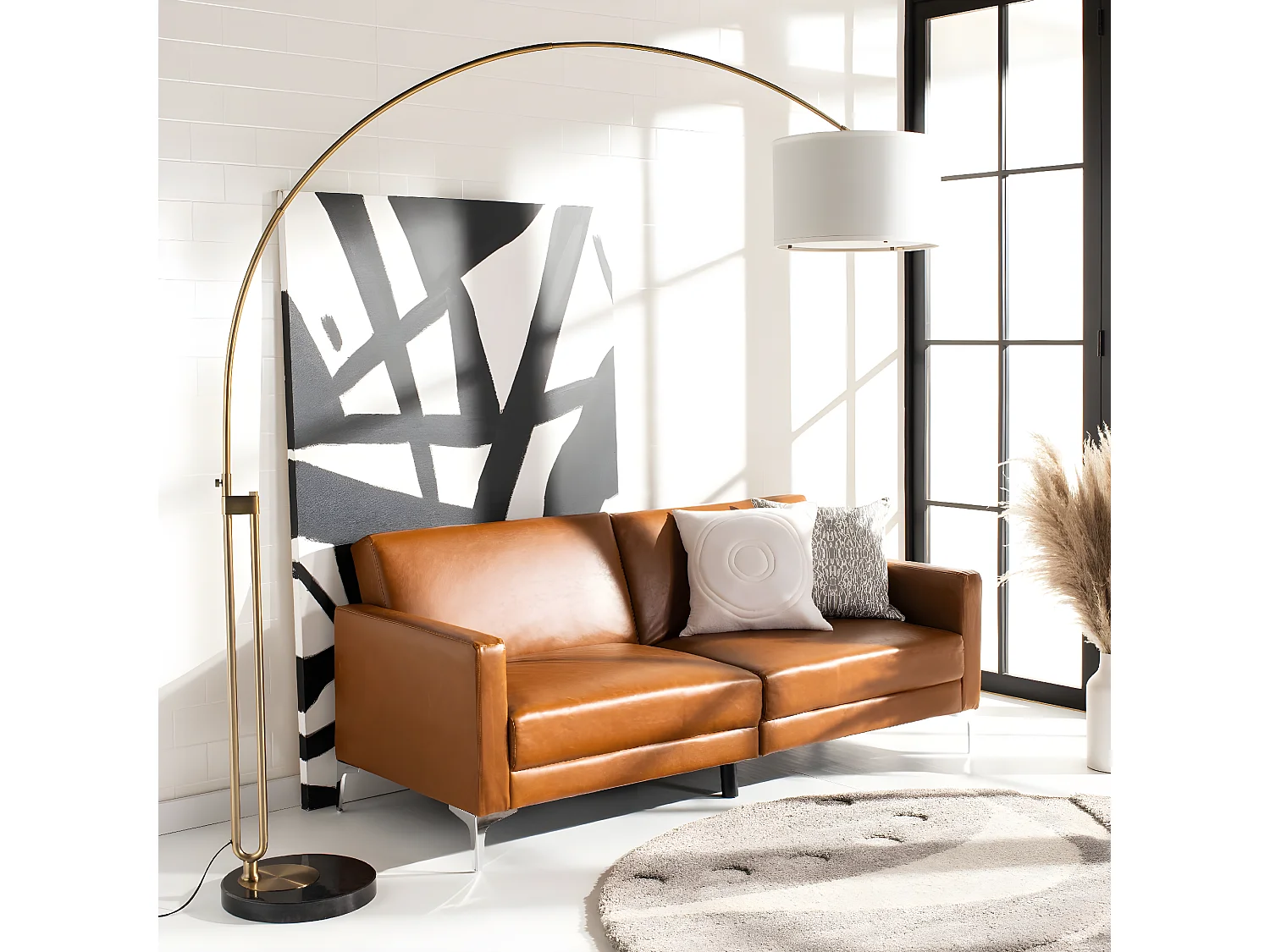 Lampadaire Laiton antique 41 X 177 X 213.36 cm - Dorathy