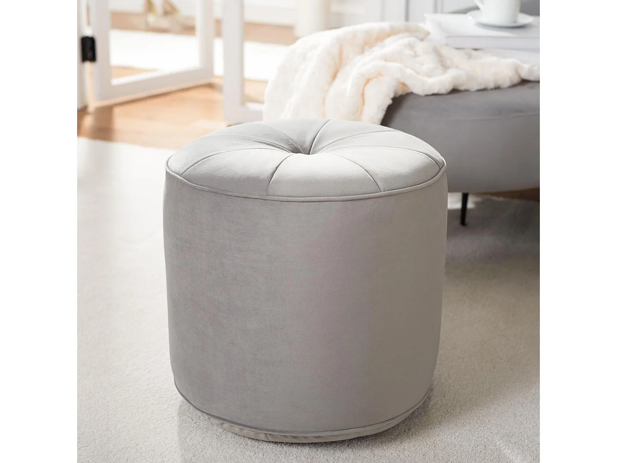 Banc & Ottomane Gris clair 53.34 X 53.34 X 48.26 cm - Lorine