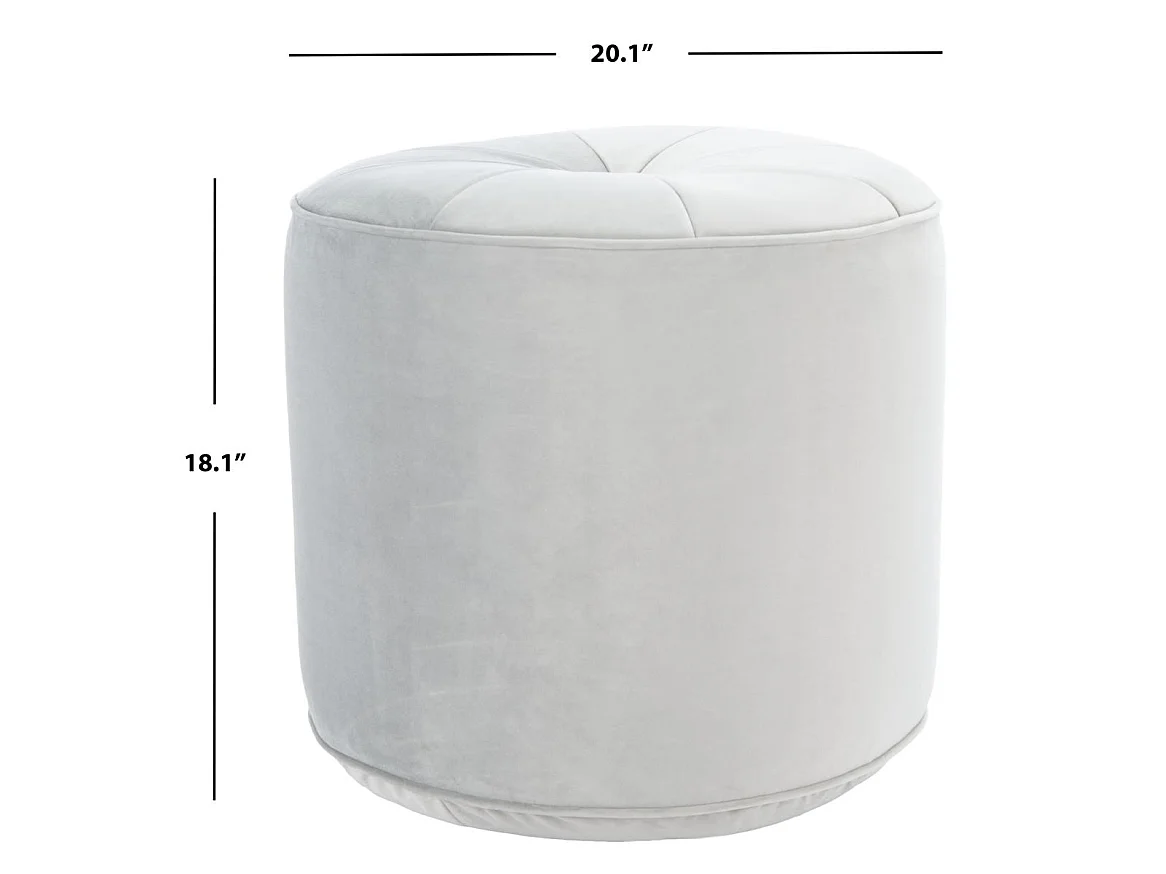 Banc & Ottomane Gris clair 53.34 X 53.34 X 48.26 cm - Lorine