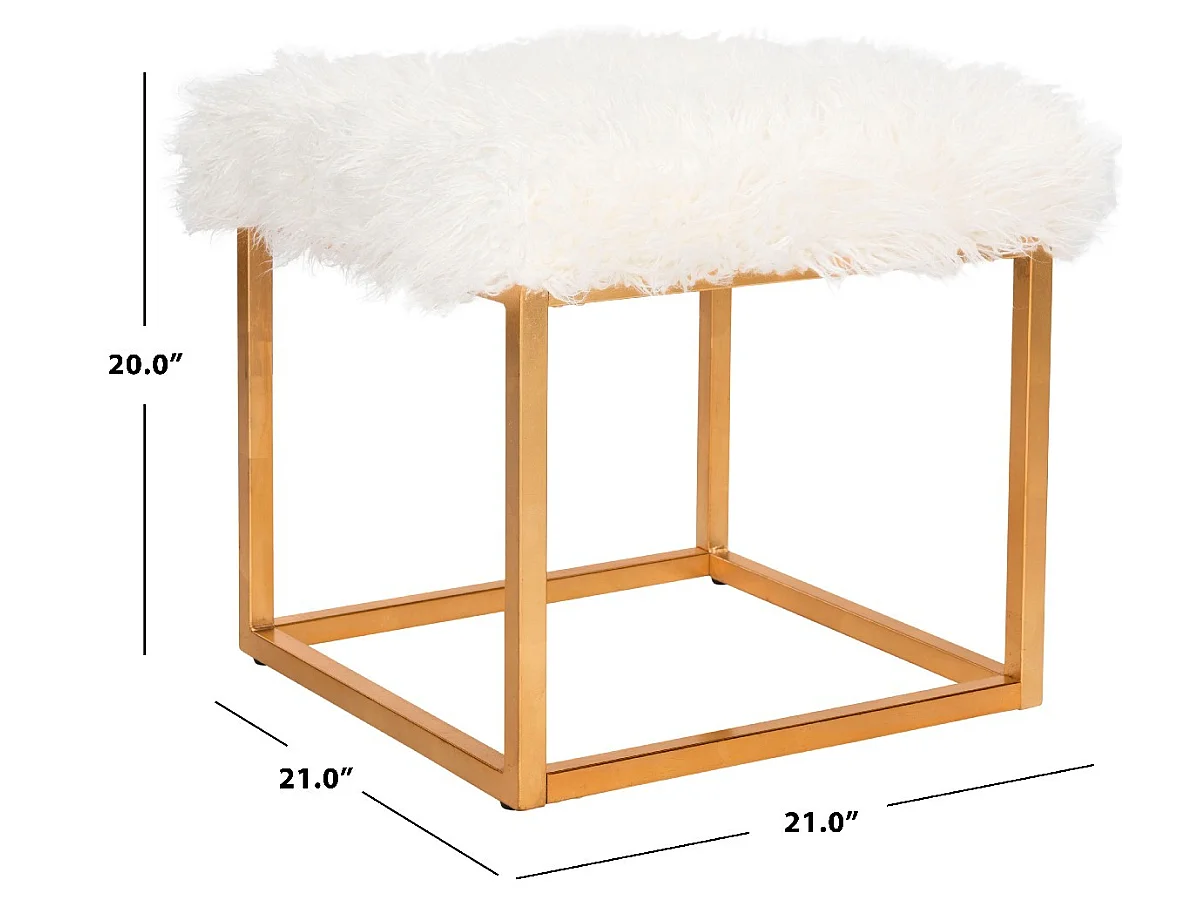 Banc & Ottomane Blanc 53 X 53 X 50.8 cm - Orra