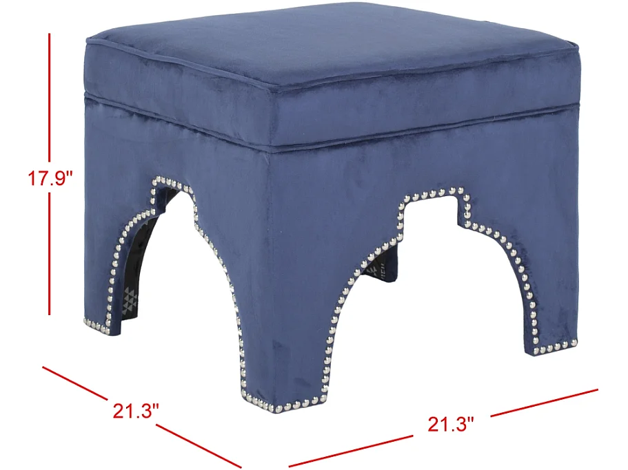 Banc & Ottomane Bleu marine 54 X 54 X 45.46 cm - Thomasina