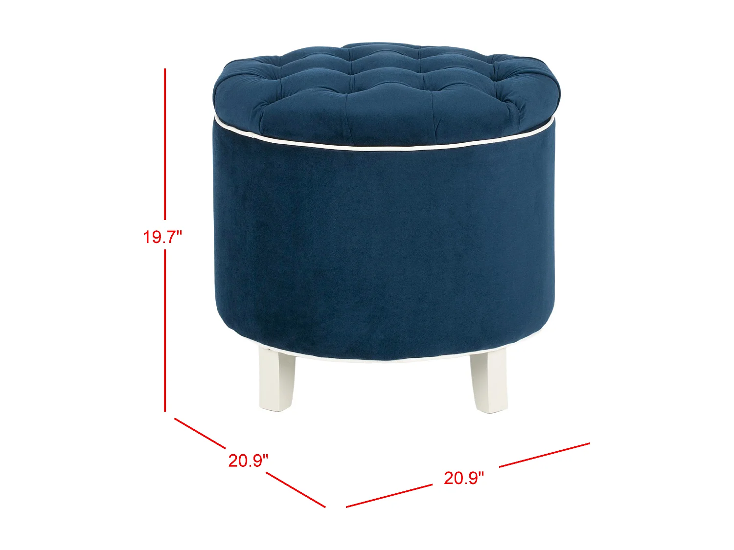 Banc & Ottomane Marine 53 X 53 X 49.78 cm - Cathy