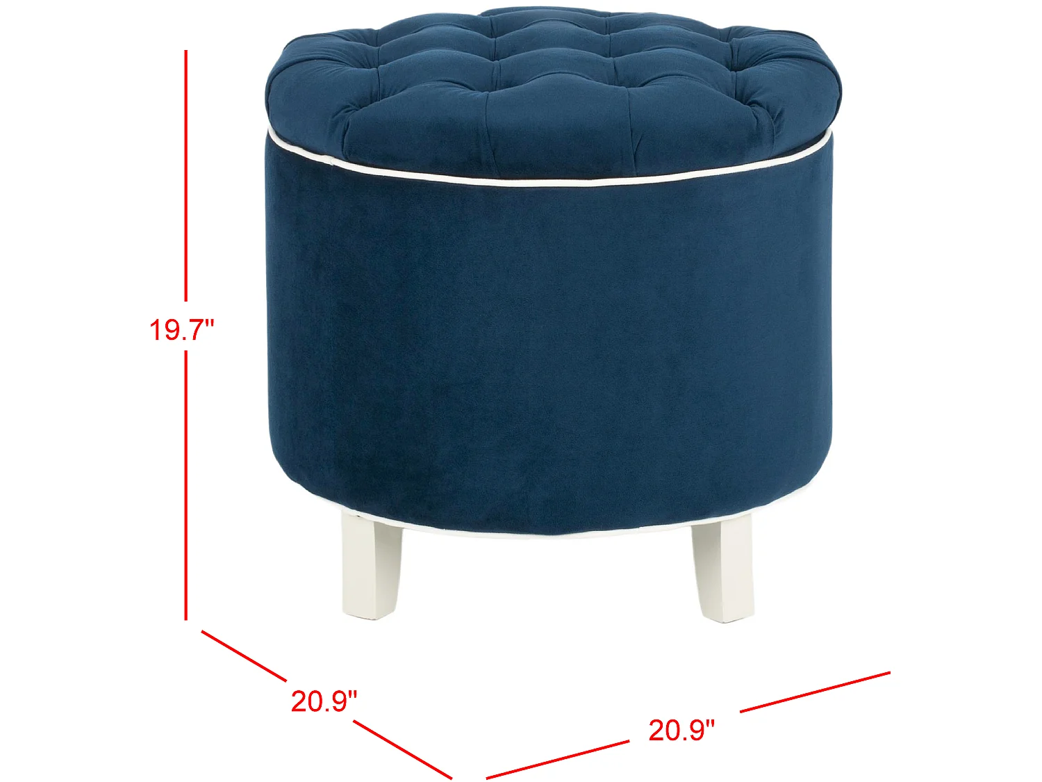 Banc & Ottomane Marine 53 X 53 X 49.78 cm - Cathy