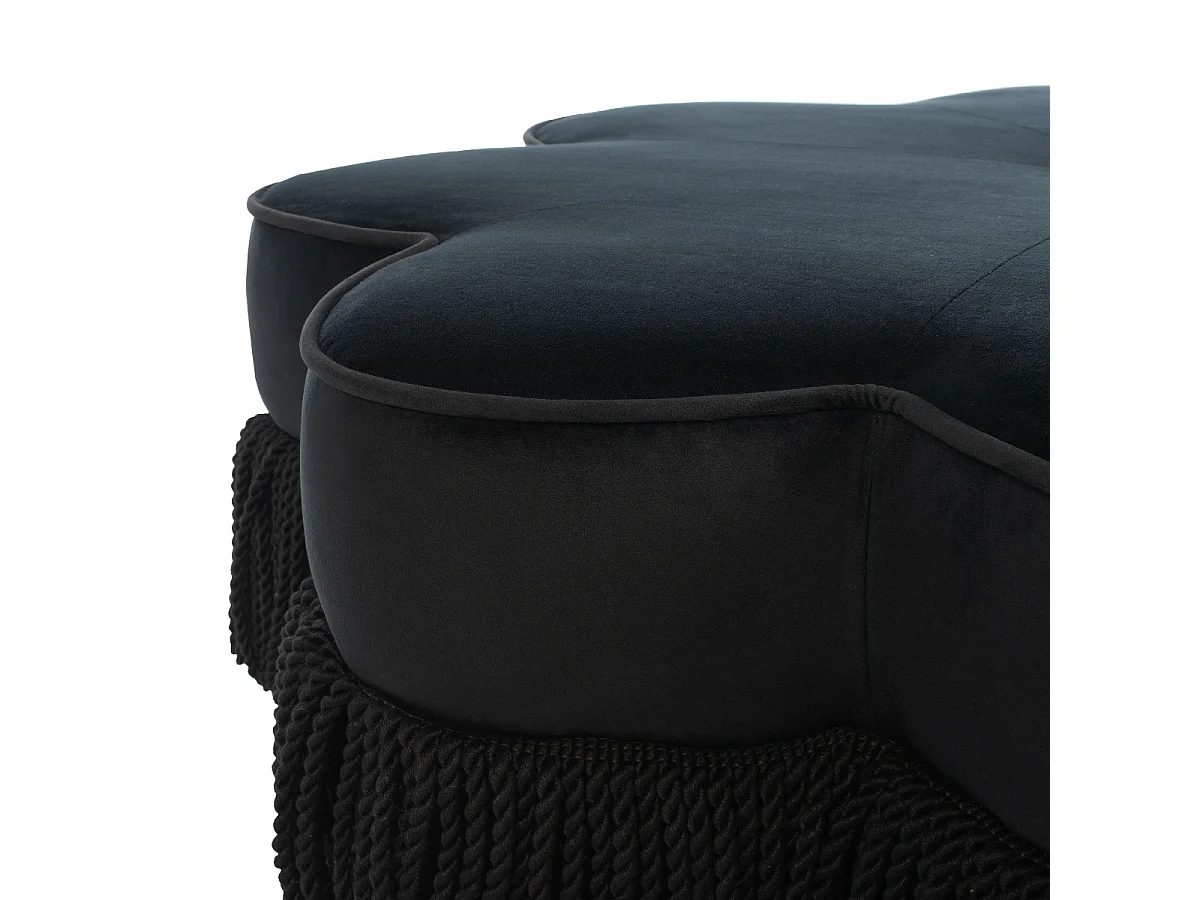 Banc & Ottomane Noir 99.06 X 99.06 X 36.576 cm - Palma