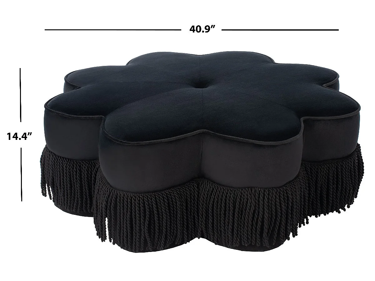 Banc & Ottomane Noir 99.06 X 99.06 X 36.576 cm - Palma
