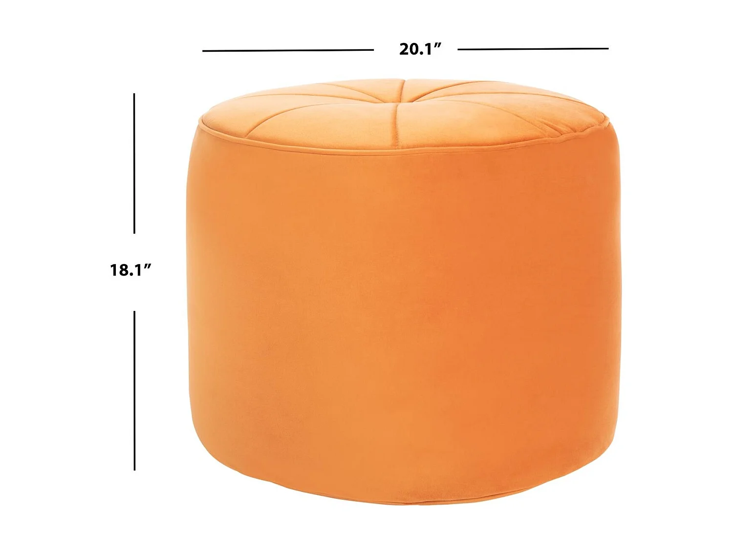 Banc & Ottomane Orange 53.34 X 53.34 X 48.26 cm - Lorine