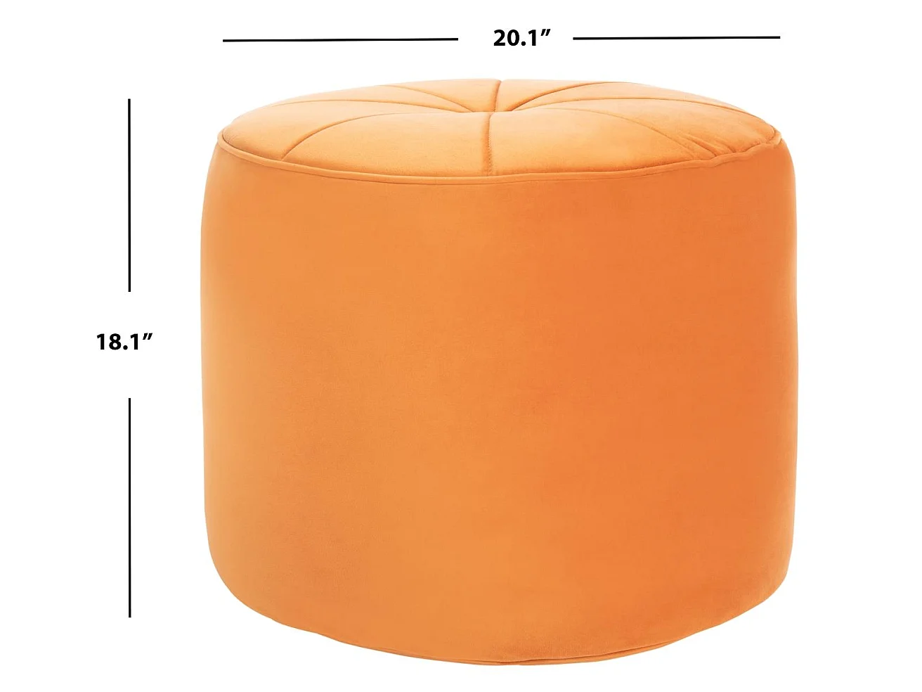 Banc & Ottomane Orange 53.34 X 53.34 X 48.26 cm - Lorine