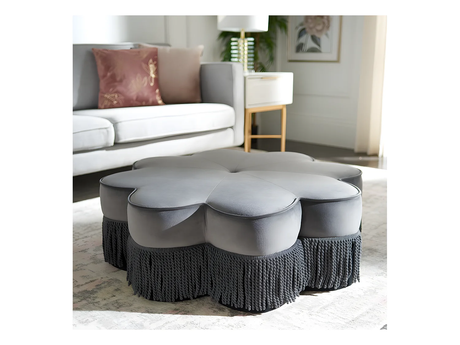 Banc & Ottomane Gris foncé 99.06 X 99.06 X 36.576 cm - Palma