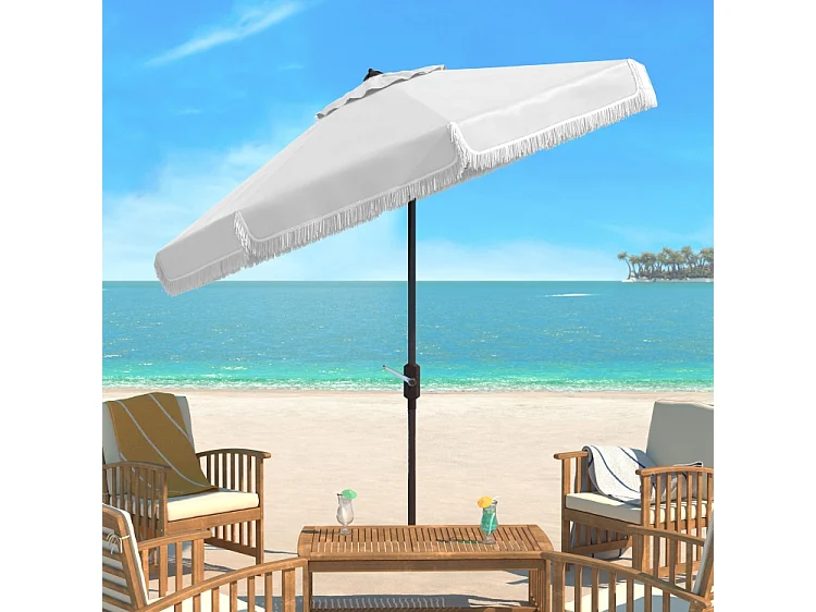 Parasol Blanc OPEN: 255 x 255 X 250 CLOSE: 15 x 15 x 250 cm - Fabia