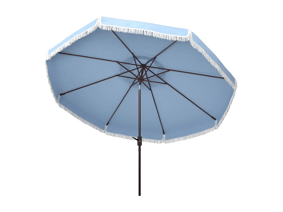 Parasol Bleu /blanc OPEN: 255 x 255 X 250 CLOSE: 15 x 15 x 250 cm - Fabia