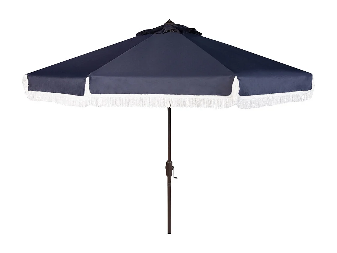 Parasol Marine/Blanc OPEN: 255 x 255 X 250 CLOSE: 15 x 15 x 250 cm - Fabia